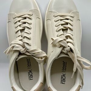 Rack Room Shoes Cream Lace-Up Sneakers Men’s Size 9